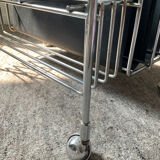 Vintage side table on wheels 60s