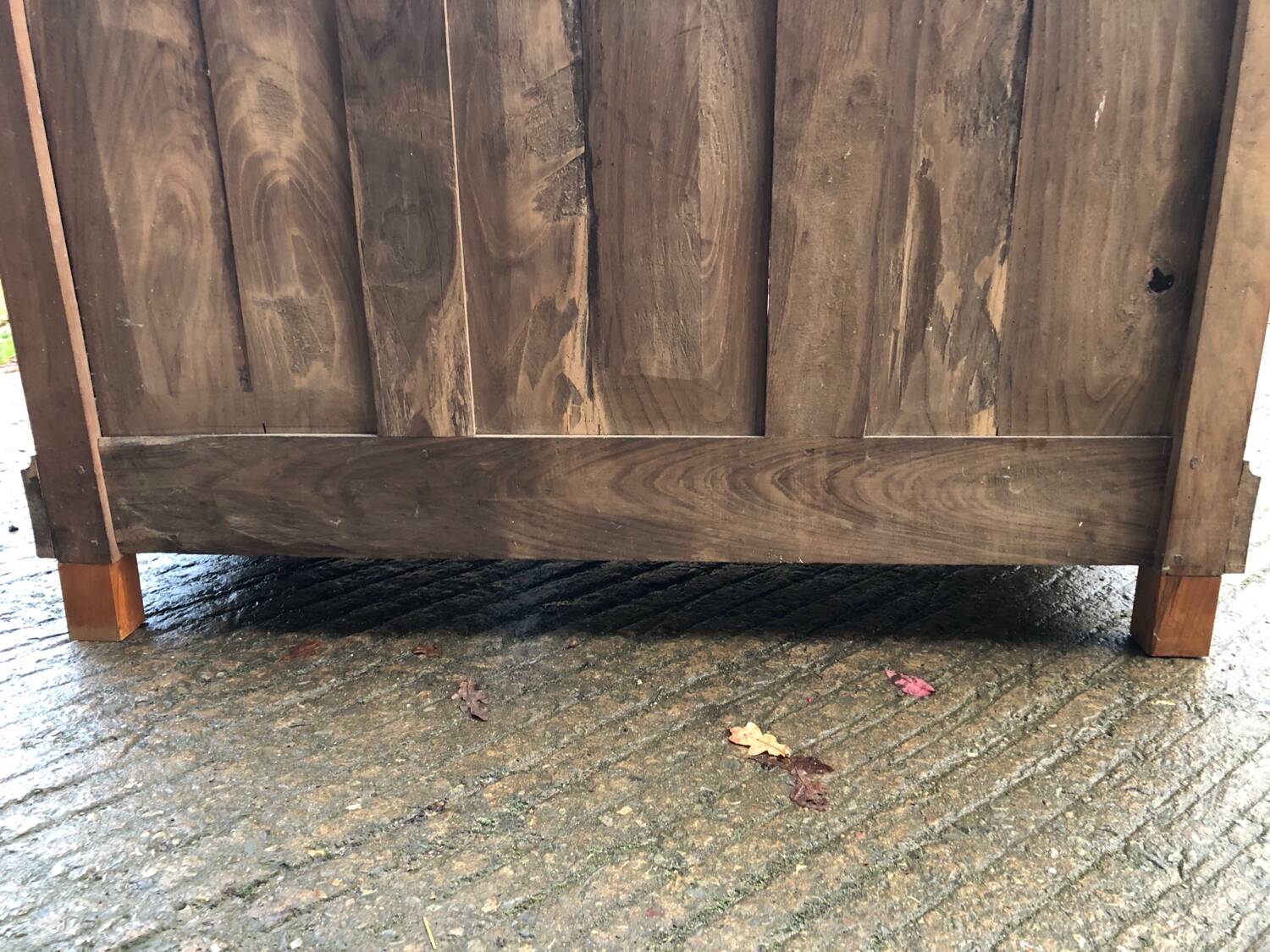Antique low sideboard in solid cherry wood