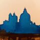 Signed watercolour painting in two colours "Twilight over Venice"