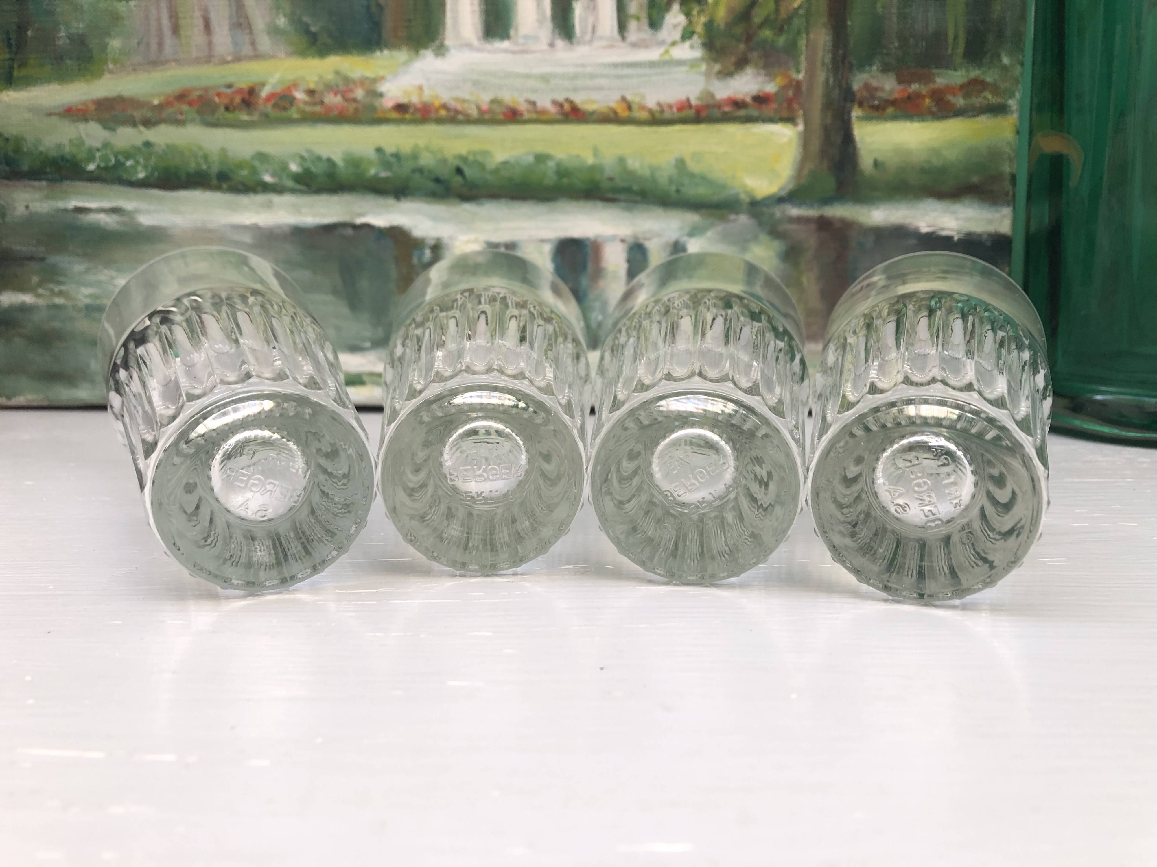 Vintage berger stamped pastis glass