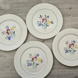 4 Fabiola Digoin Sarreguemines dinner plates