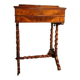 Antique wooden sewing table with drawer.