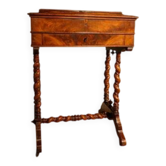 Table à coudre ancienne en bois avec tiroir