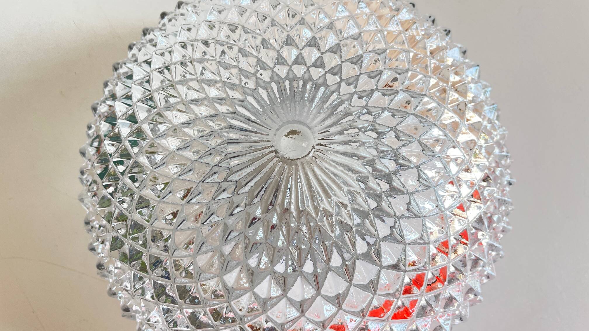 APPLIQUE Semi-Crystal Ceiling Light 1950s