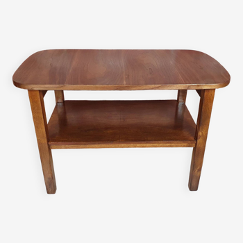 Table basse art déco rénovée, Pologne années 1950