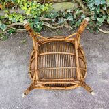 Vintage rattan and wicker armchair