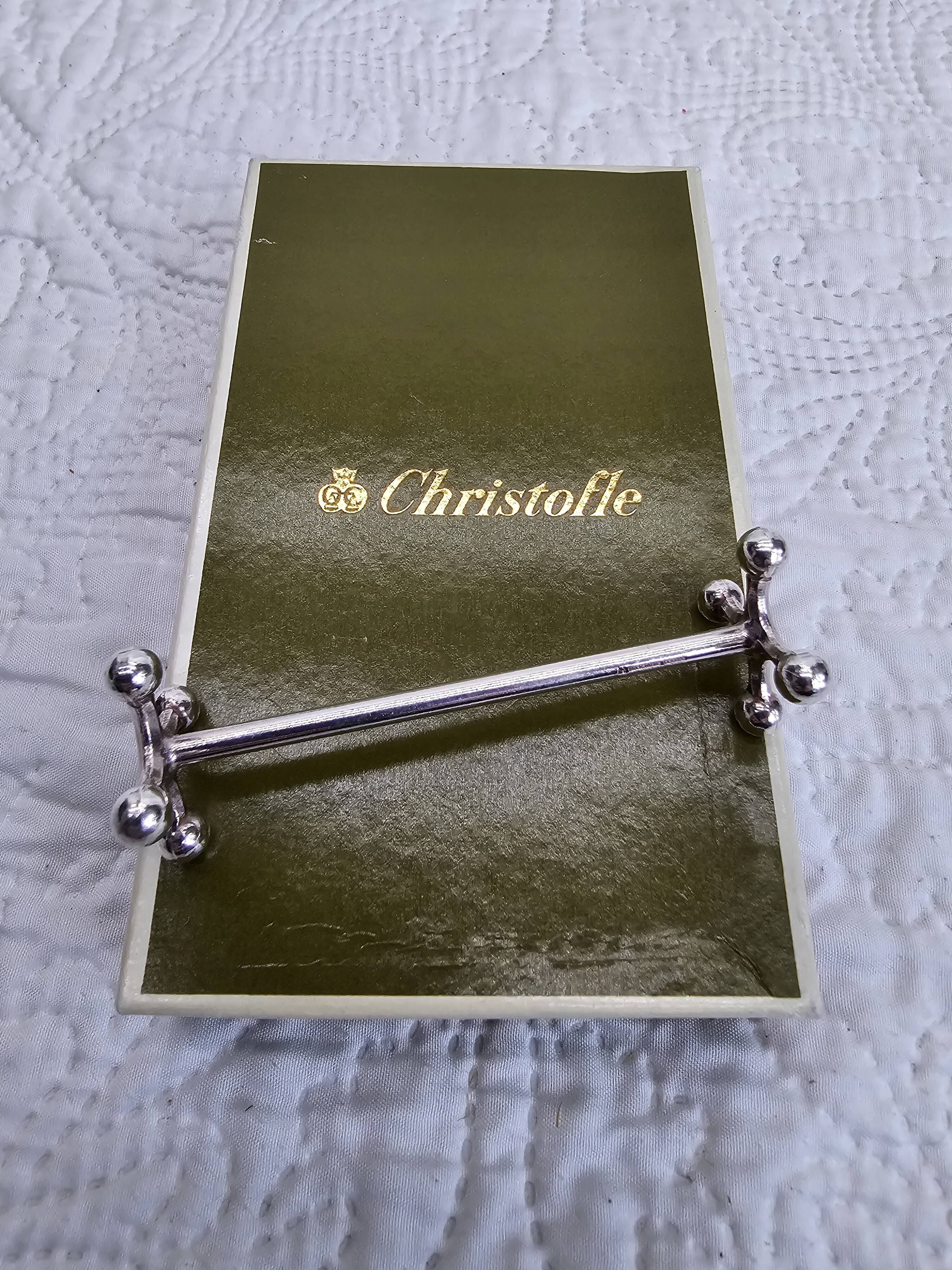 Christofle knife holder (12) in silver-plated metal, Perle model