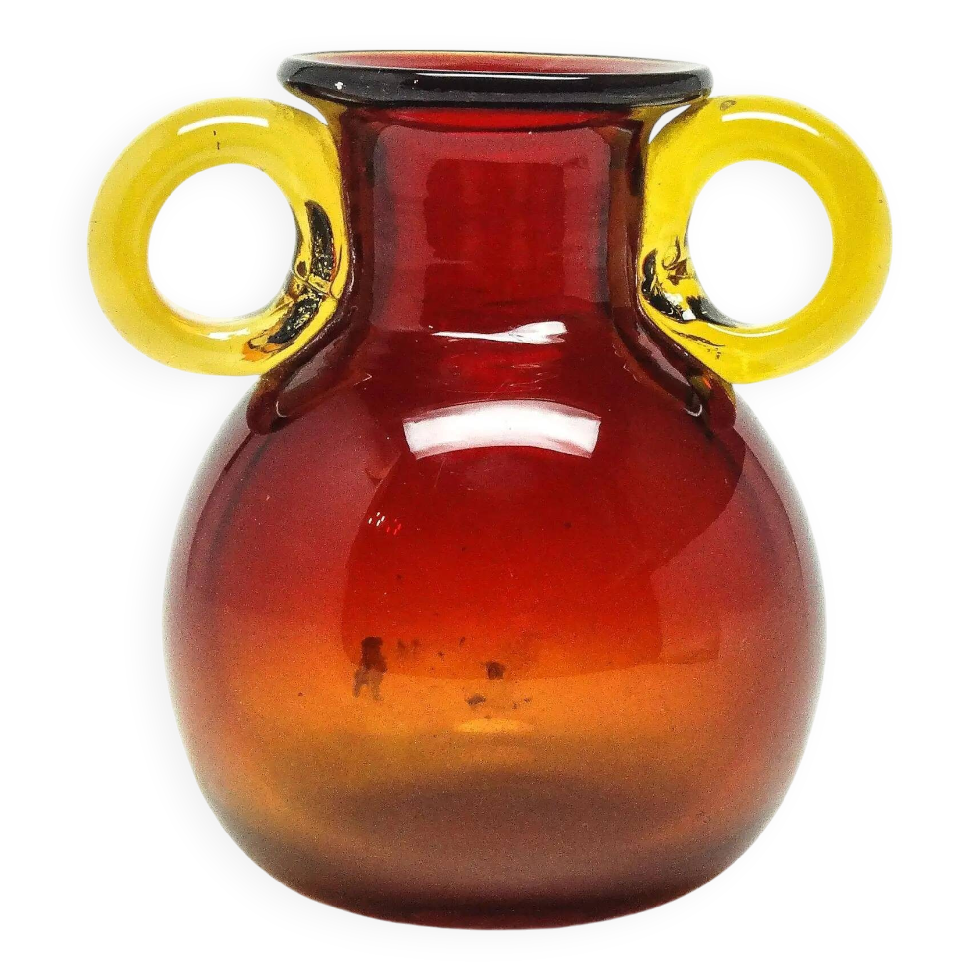 Vase, mid-century modern, glass, designed by J. Słuczan-Orkusz, Poland, 1970s