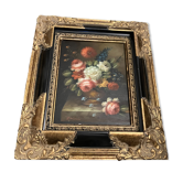 Huile sur panneau "nature morte au bouquet de fleurs"