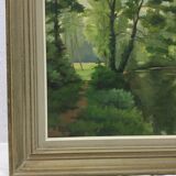 A. Ledieu – Oil on canvas "Bassin d'Hermes"