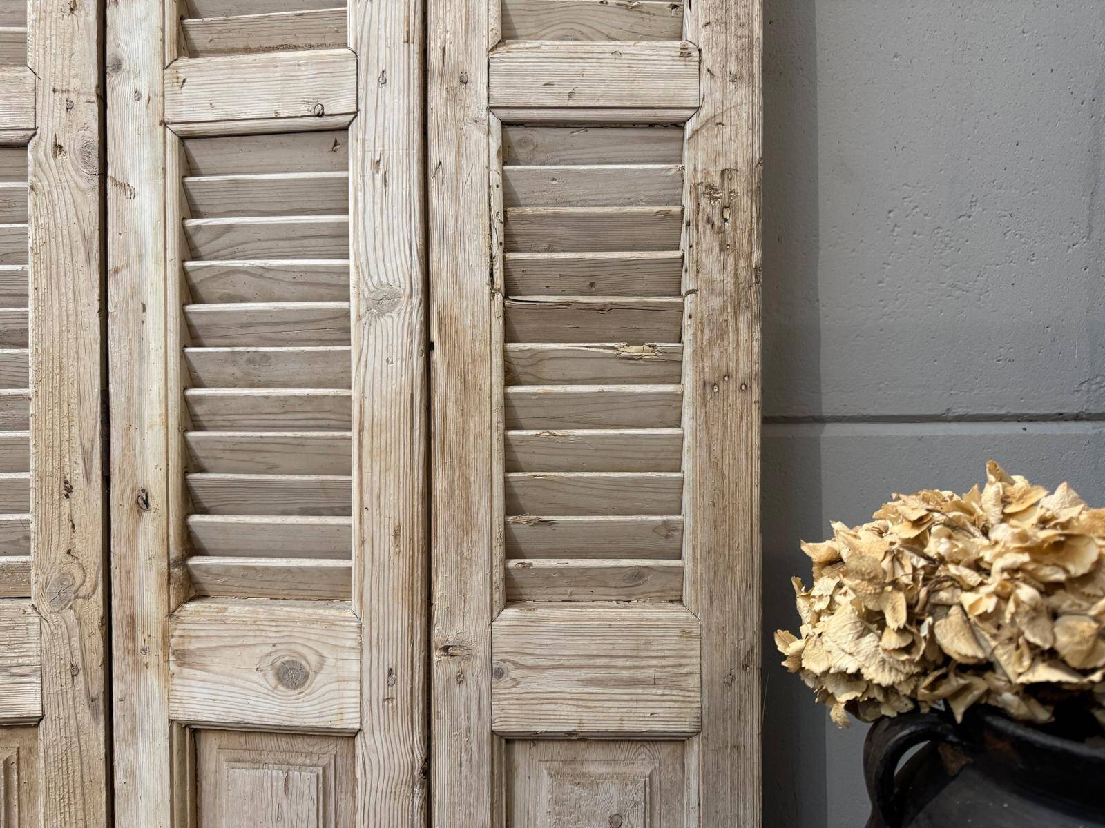 Old folding shutters with louvers