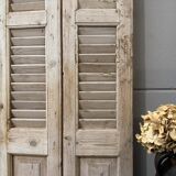 Old folding shutters with louvers
