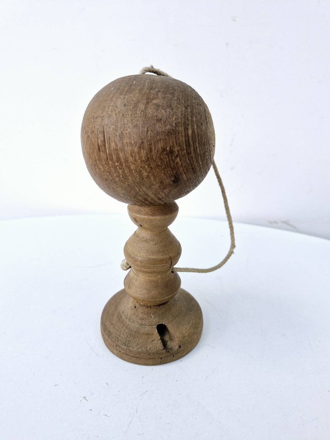 Old Bilboquet Wooden Popular Art Old Game H 18 cm