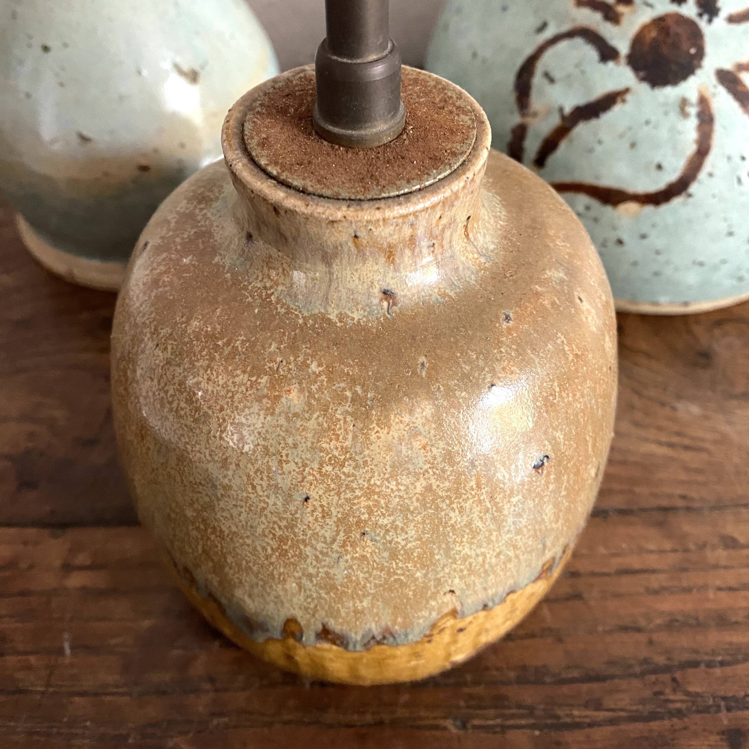 matching signed ceramic lamp bases