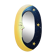 WOODEN MOON MIRROR / OVAL / YELLOW & BLACK