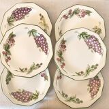 6 English dessert plates