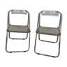 Duo of folding chairs Plexiglas year 70