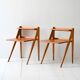 Paire de tables de chevet scandinaves en teck avec étagères des années 1960