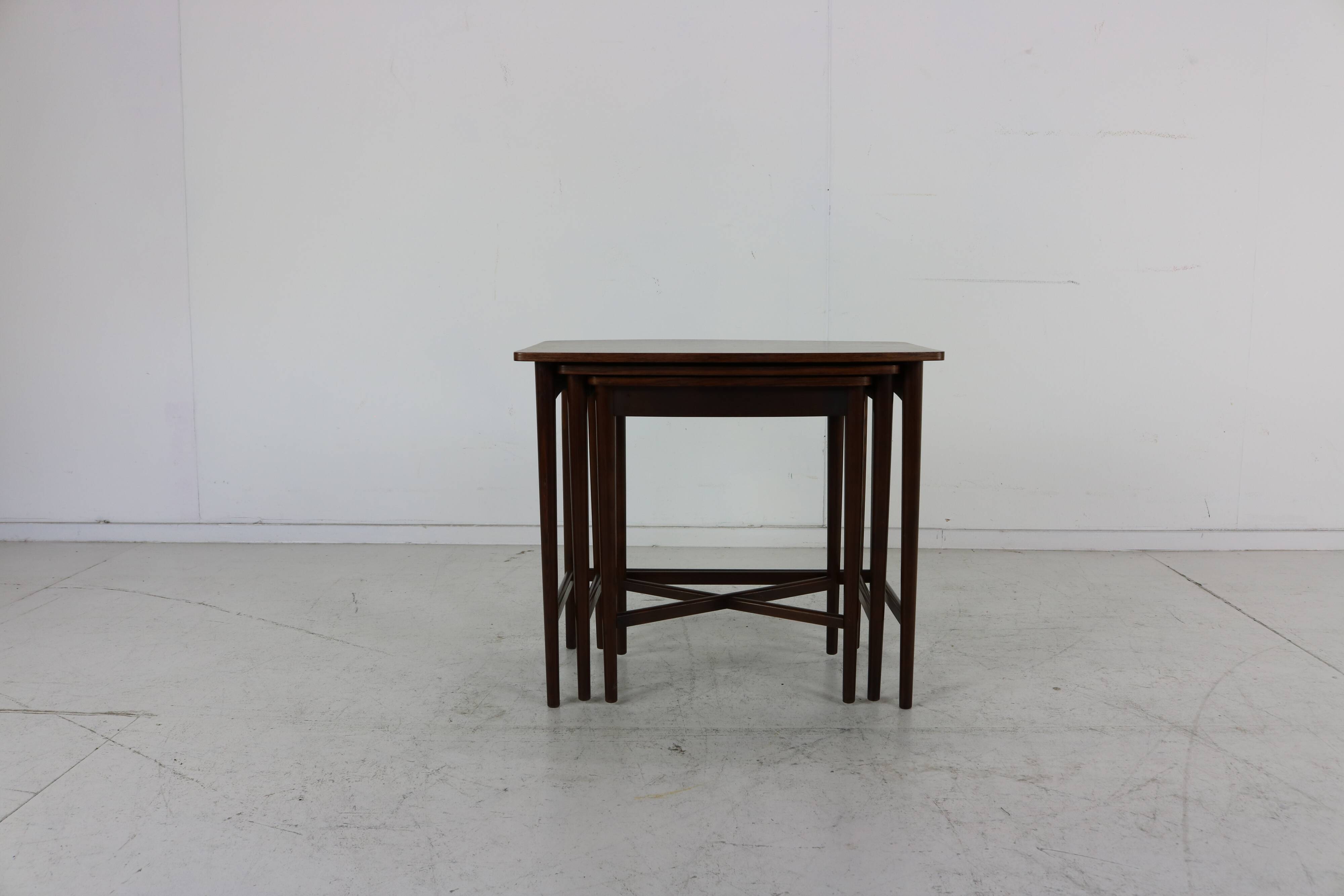 Sixties danish design rosewood nesting tables