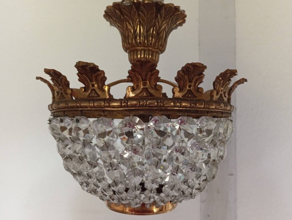1960s crystal chandelier