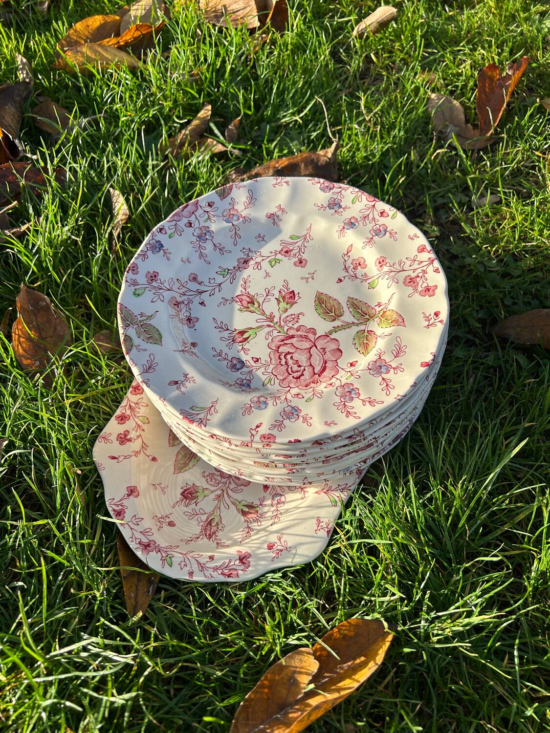 Rose Chintz dessert service - Shabby chic