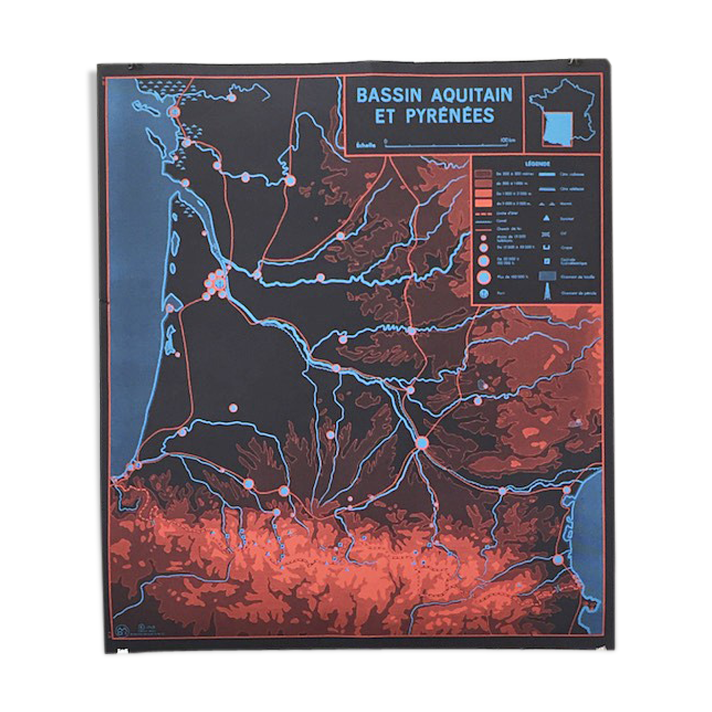 Aquitaine and Mediterranean school map
