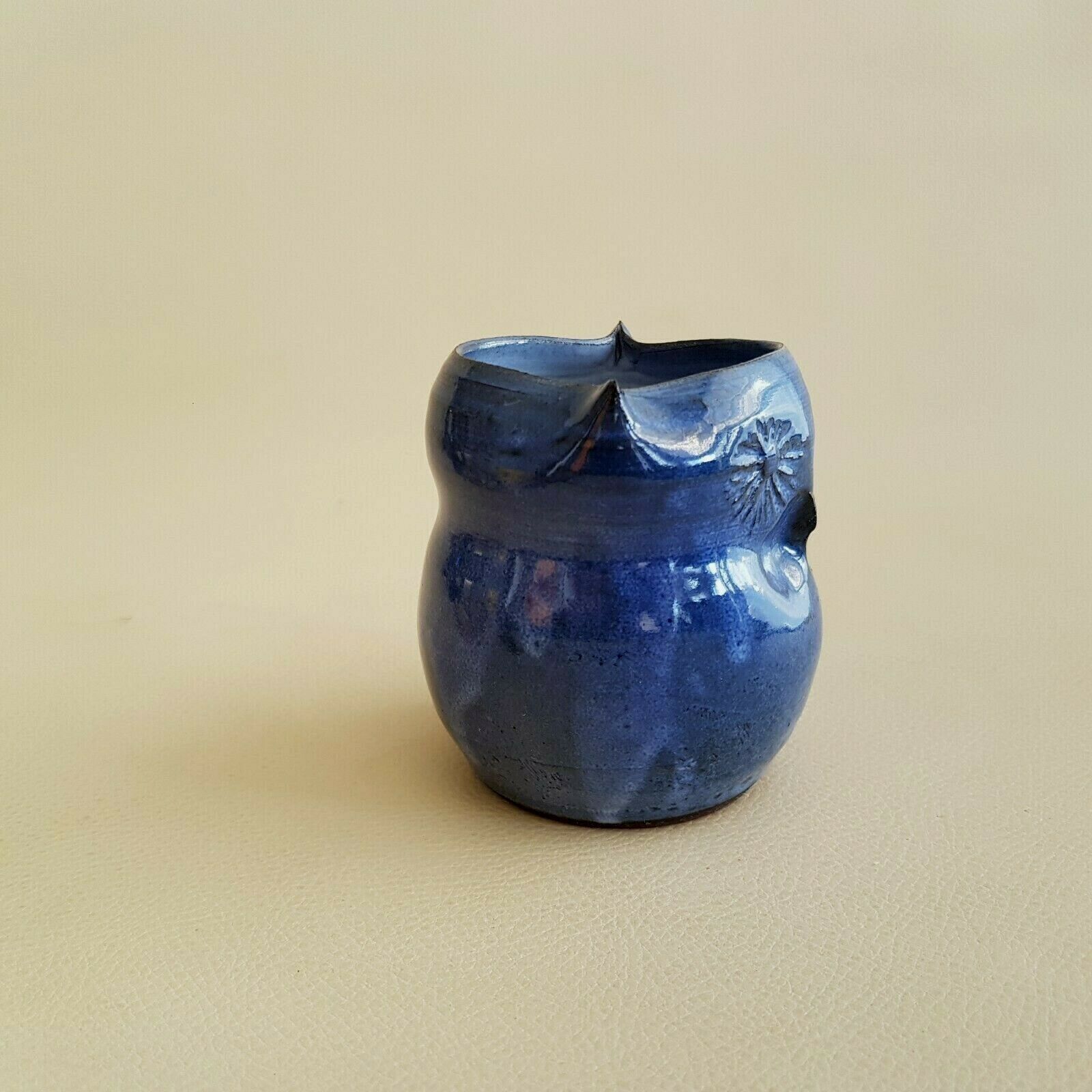 Signed 20th 20th Owl Owl Zoomorphic Vase