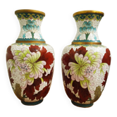 Pair of cloisonné vases