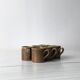 Set of 6 cups in vintage pyrite and glazed stoneware