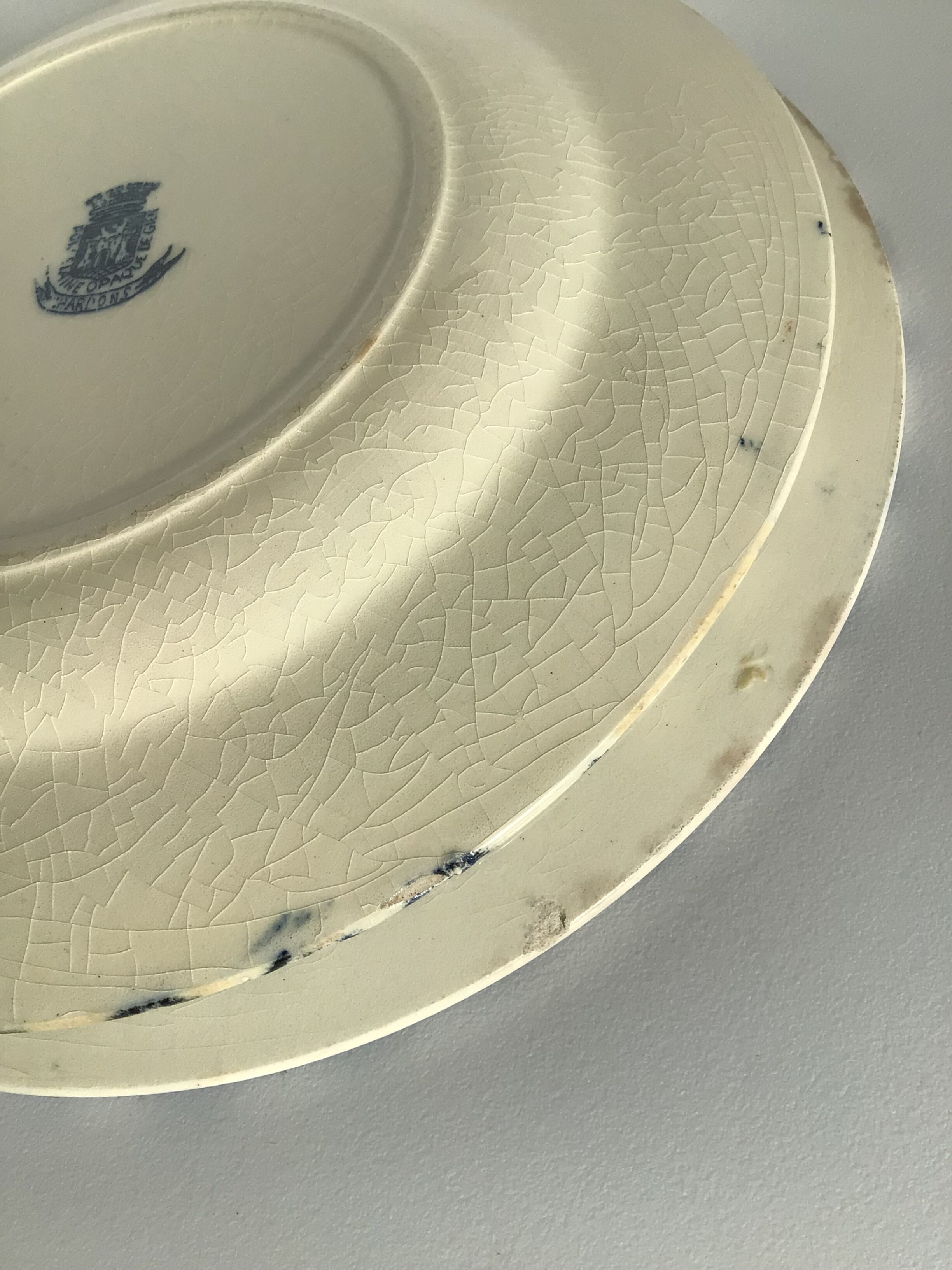 2 Flat plates Gien Chardons dark blue