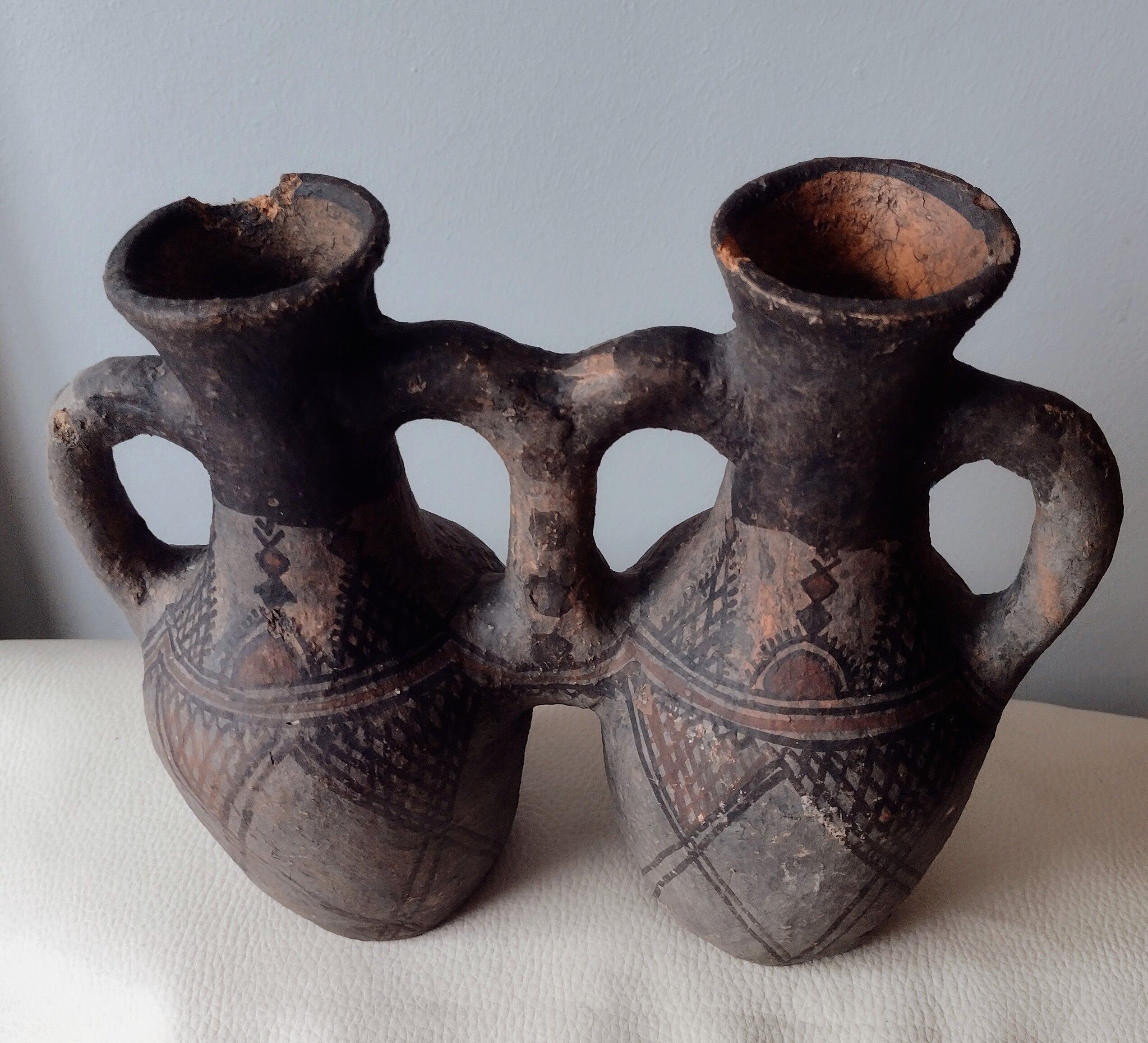 Antique berber double vessel