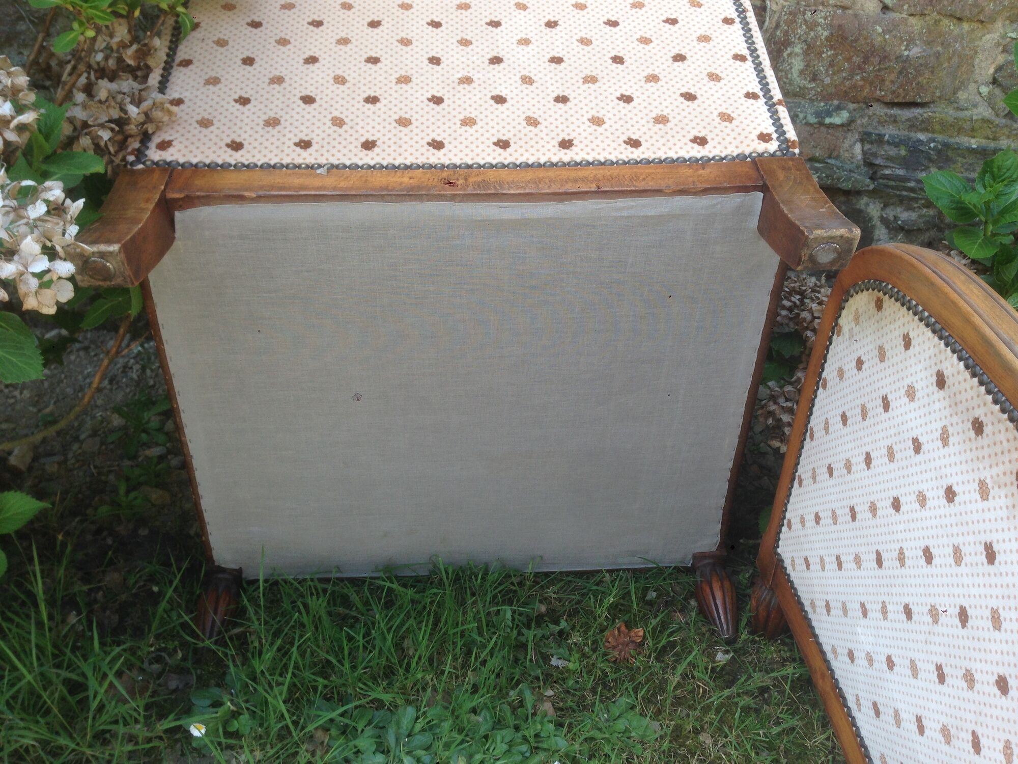 Pair of beech armchairs 1930