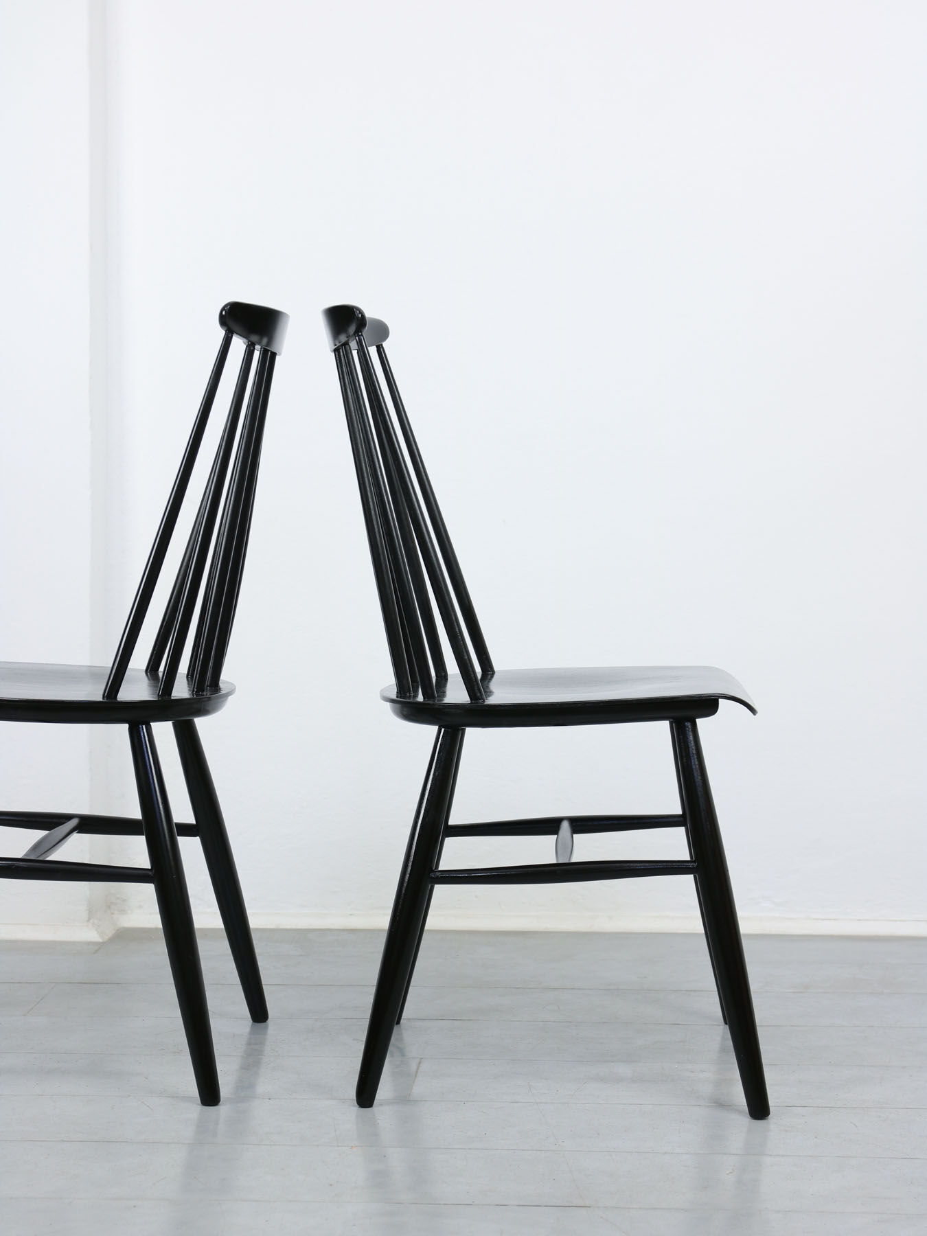 Pair of Black Fanet chair by Ilmari Tapiovaara, 1960s