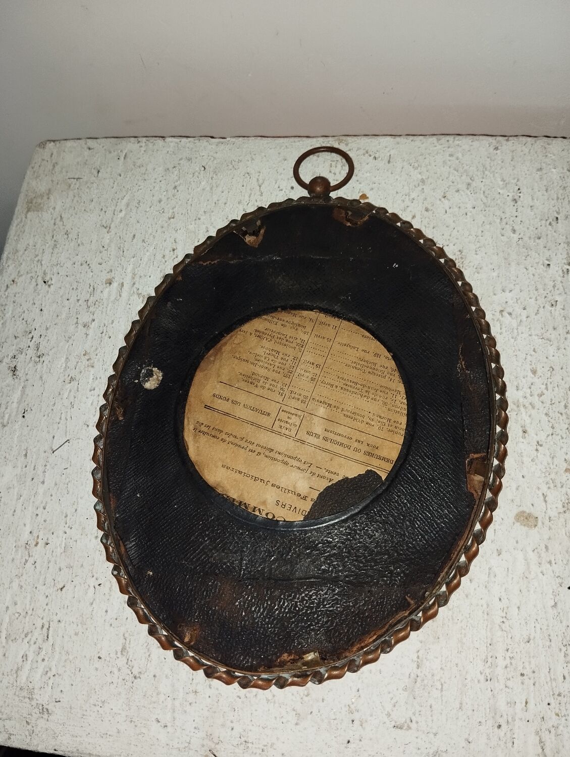 Miroir verre biseauté ancien