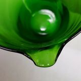 Green glass carafe