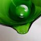 Green glass carafe