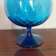 Vintage vase in light blue glass.
