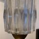 Pair of vintage lamps in marble and glass 70s
