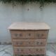 Beautifully crafted Louis XVI style commode in bleached wood.