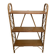 Vintage rattan shelf, library by Louis Sognot