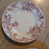 8 antique ironstone dinner plates