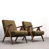 Mid Century Easy Chair Model B - 310 Var in Forest Green Velvet