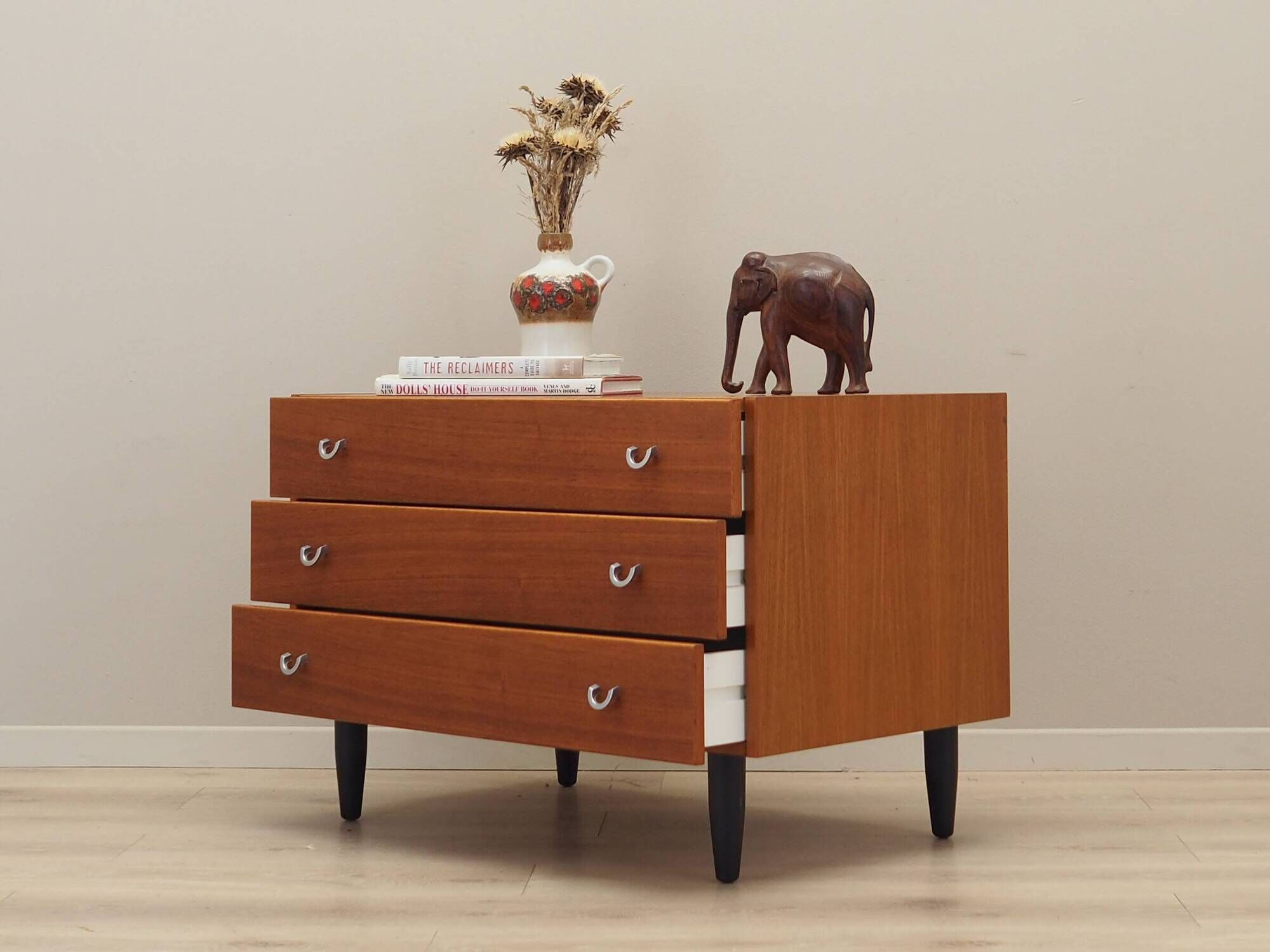 Teak chest of drawers, Scandinavian design, 1970s, manufacture: ÆJM Møbler