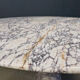 Vintage round marble dining table, 1970s