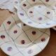 4 vintage dessert plates Gien - Chevreuse model