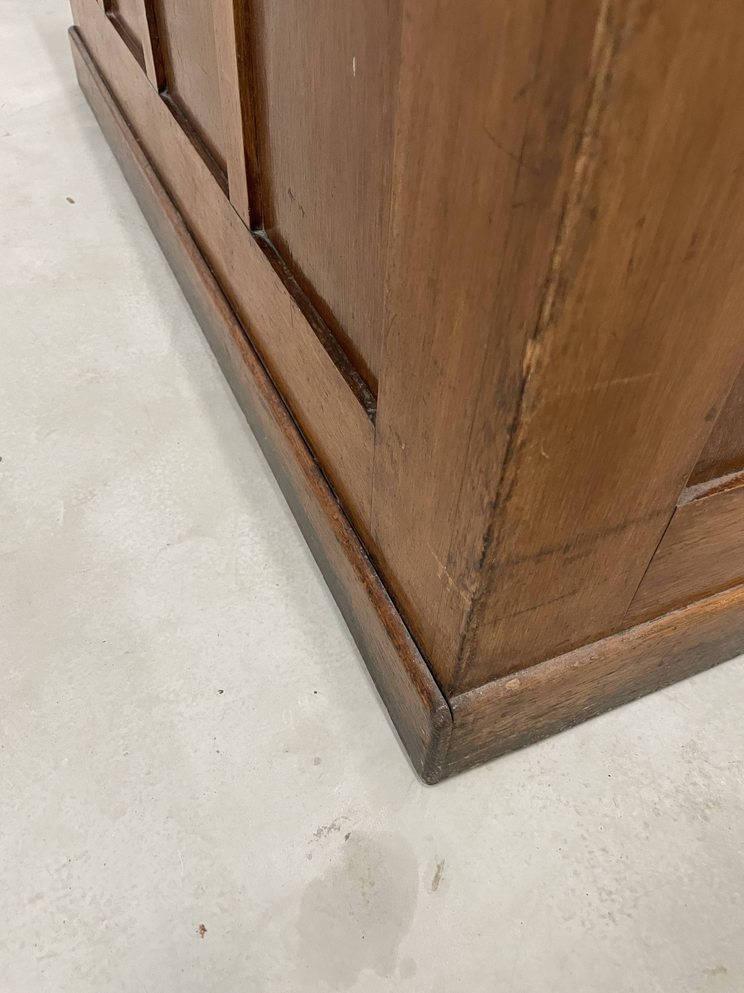 Oak and veneer counter or desk