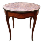 Table basse ancien d'appoint plateau style louis xv