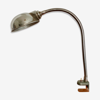 Industrial Table Clamp Lamp, 1940s