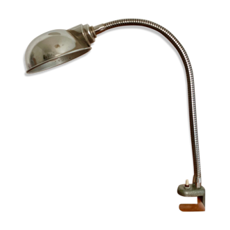 Industrial Table Clamp Lamp, 1940s