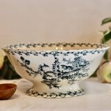 Ironware salad bowl, Gien, thistles model
